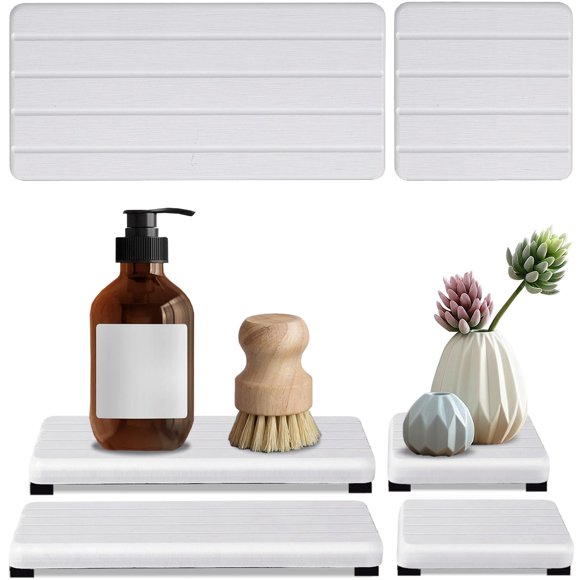 Juego de bandejas de piedra absorbente de agua para baño y cocina