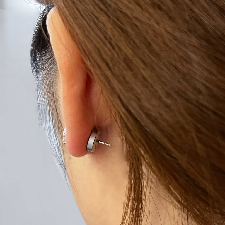 Earring Backs,4PCS Dics Earring Backs for Studs, Droopy Ears, Heavy  Earrings, Secure Pierced Earring Backs Replacements in White Gold, Large  Heavy Earring Support Backs,8mm*8mm*3mm 