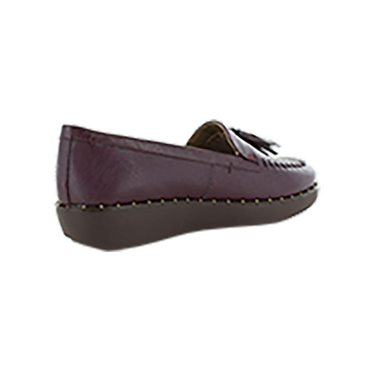 Fitflop Womens Petrina Patent PU Moc Loafer Shoes Lingonberry US 5