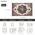 thumbnail image 3 of LOTTSALL Vintage 8x10 Area Rugs for Living Room, Machine Washable Living Room Rug with TPR Backing, Thorn Flower LR-2-5, 3 of 10