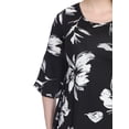 thumbnail image 5 of White Mark Women's Floral Bell Sleeve Tunic and Palazzo Pant Set, 5 of 5