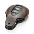 thumbnail image 3 of Vitodeco Genuine Leather Smart Key Fob Case Cover Compatible with Mini Cooper, Clubman, Hardtop, Convertible, Countryman 2025 (3 or 4 Buttons, Brown), 3 of 5