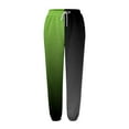 thumbnail image 4 of Jxximdong Pants for Women Loose Breathable Gradient Casual Pants Side Pockets Leg Opening Drawstring Seasonal Casual Pants Green M Trousers, 4 of 4