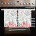 thumbnail image 2 of Red Sage Green Coastal 1 Pack Kitchen Towel, Water Absorbent Dish Towel, Summer Beach Coral Shell Starfish Decorative Hand Towels - Quick Drying Cloth for Cooking Baking, 18x28 Inch, 2 of 8
