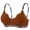 *1-Brown, variant on VBVC Women's Ribbed Wireless Push Up Bra,Ladies Sport Letter Strap Comfort Bra,Casual Everyday Support Bralette For Women,Beige,Sizes 36B to 42B