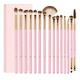 thumbnail image 1 of 15 brochas de maquillaje ;Malubero,Rosa, 1 of 4