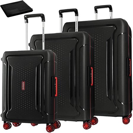 American Tourister Tribus Hardside 3Pc Luggage Set with Cleaning Cloth