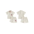 thumbnail image 2 of Loicainy Baby Boy Flag Outfit 4th of July Loose Fit Button Down Shirt  Shorts Set Patriotic Toddler Independence Day Clothes 6 12 18 24 Months 2T 3T 4T, 2 of 9