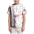 thumbnail image 5 of Gerichy Boys 4th of July T-Shirt American Flag Tees Kids Toddler Short Sleeve Tee Shirts 2-12 Years, 5 of 5