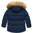 thumbnail image 2 of Chrisuno Boy's Kids Winter Sherpa Lined Parka Hooded Warm Coat Thicken Puffer Jacket Waterproof Outwear Navy 4-5, 2 of 5