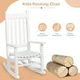 thumbnail image 4 of Ktaxon Wooden Child's Rocking Chair,Small Wooden Rocker with High Backrest for Kids Ages 3-6,for Patio Porch Outdoor & Indoor,Living Room,Bedroom,Balconies(White), 4 of 11