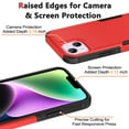 thumbnail image 3 of Xhy iPhone 14 Plus Case with Privacy Screen Protector 2 in 1 Double Layer Rugged Anti-Drop Military Grade Full Body Protection Durable Detachable for iPhone 14 Plus 6.7 inch 2022 Phone - Red Black, 3 of 6