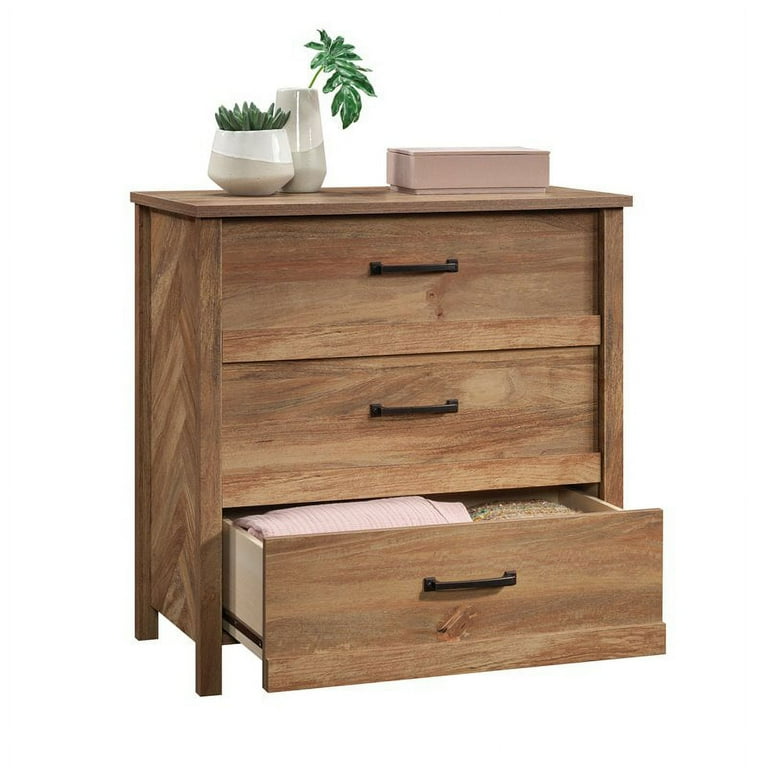Sauder Cannery Bridge 3 Drawer Bedroom Dresser Sindoori Mango Finish