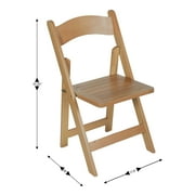Flash Furniture Commercial Grade Oak Solid Wood Folding Dining Chair
