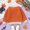 thumbnail image 4 of NOLDARES Toddler Baby Halloween Outfit Boy Girl Pumpkin Sweaters Crewneck Pullover Sweater Long Sleeve Sweater Fall Clothes,A140-Red, 4 of 7