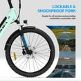 thumbnail image 4 of 5TH WHEEL Electric Bike for Adult with 350W Motor, W18B 26" Electric Bike with 36V 10.4Ah Removable Battery Ebike, Electric Bicycle with 7 Speed, UL2849, Green, 4 of 12