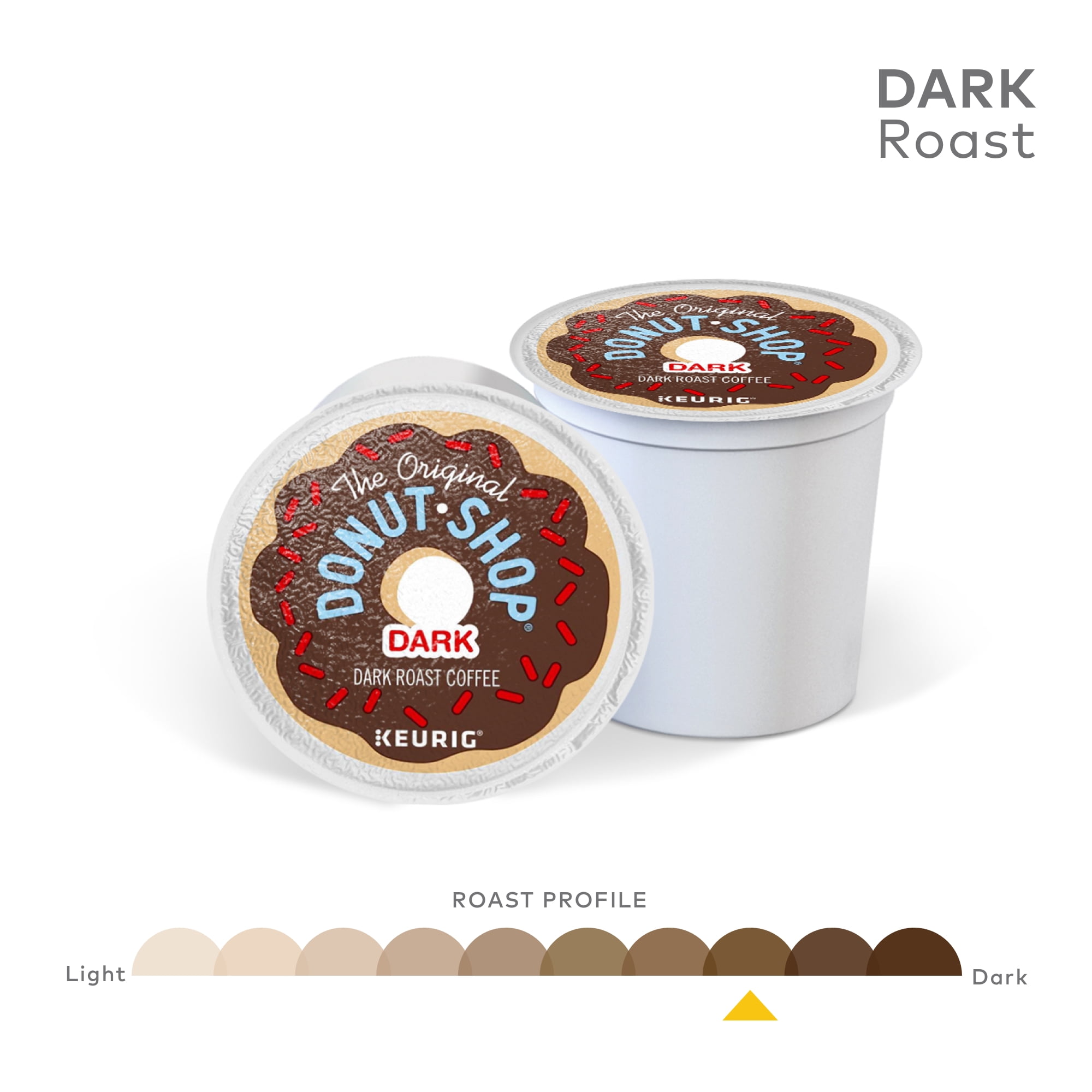 The Original Donut Shop Dark, Coffee Keurig K-Cup Pods, Dark Roast, 18 Count