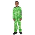 thumbnail image 2 of Mono de cosplay para niños Minecraft Creeper con capucha de malla, 2 of 6