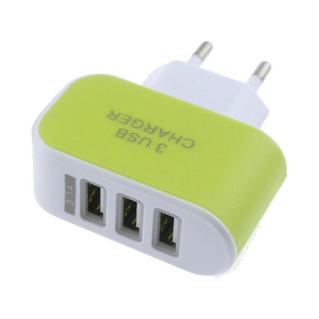 Dsscvnef Fast Charging USB Wall Adapter Triple Port EU Plug AC Home Travel Phone Charger 31A Compatible with Smartphones