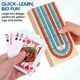 thumbnail image 4 of Juego de mesa de madera maciza, juego de mesa de fiesta, tablero de cartas Cribbage, 1 Juego, 4 of 8