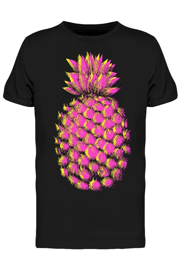 Pink Yellow Grunge Pineapple T-Shirt Men -Image by Shutterstock, Male Small