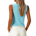 thumbnail image 4 of Lumtrix Womens V Neck Sweater Vest 2026 Spring Summer Sleeveless Knit Shirts Basic Vacation Loose Fit Tank Tops Blue M, 4 of 5