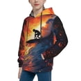 thumbnail image 2 of Easygdp Sunset Surfing Silhouette Boys Hoodie Kids Sweatshirt Youth Pullover With Hood-Small, 2 of 6