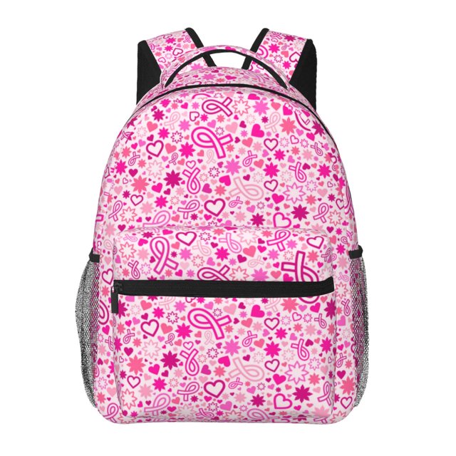 Fotbe Breast Cancer Awareness2 Mochila Casual con Estampado para Escuela, Viajes y Actividades al Aire Libre - Duradera, Ligera y Cómoda