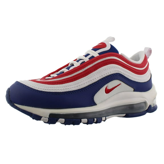 Big Kids Nike Air Max 97 White/University Red/Royal (CW5856 100) - 4