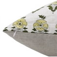 thumbnail image 3 of Fabdivine Block Print Throw Pillow Cover, 16x16 Inch Pure Linen Decorative Cushion Cover, Floral Print Boho Design White Pillow Cover for Sofa and Couch, 3 of 5