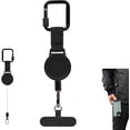 thumbnail image 1 of Lanière de Téléphone Rétractable Anti-Vol Extérieure, Support de Téléphone Rétractable Anti-Vol, Support de Lanière Léger avec Clip de Sécurité, Système d'Attache Portable, pour Voyage Randonnée (1pcs), 1 of 7
