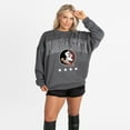 thumbnail image 4 of Women's Gameday Couture Charcoal Florida State Seminoles Oversized Rising Stars Premium Fleece Drop Shoulder Sweatshirt, 4 of 5