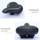 thumbnail image 5 of Sillín de bicicleta antideslizante con riel de acero de 27 x 19,5 cm, almohadilla impermeable para asientos de bicicleta Verde, 5 of 8