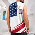 thumbnail image 7 of GrmtClth Usa Flag Hooded Tank Tops for Men Independence Day 4th Of July Slim Fit Gym Hoodie Sleeveless Workout Muscle Shirt Athletic Bodybuilding Clothes Watermelon Red 2XL, 7 of 7