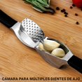 thumbnail image 4 of Prensa de Ajo Ergonómica de Acero Inoxidable con Pelador y Cepillo, Picadora Manual Resistente al Óxido, Fácil de Usar y Limpiar, Ideal para Ajo, Jengibre, 4 of 5