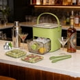 thumbnail image 3 of Portable Ice Maker Tray with Lid and Storage Box, BPA Free Ice Mold for Freezer, Stackable Easy Release Silicone Ice Container, 3 of 5