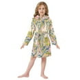 thumbnail image 6 of FORMRS Niños Bathrobe Unisex Hooded Robe Soft Plush Pajamas Sleepwear, Size 2-3T, Pink Floral Wave, 6 of 7