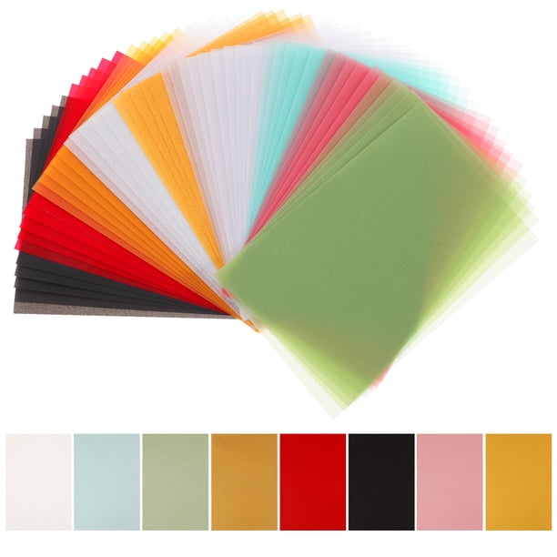 ColoMX 50 hojas de papel de calco para dibujar, papel de calco translúcido de colores, papel de transferencia para pintar, coser y dibujar