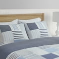 thumbnail image 2 of Lido Patch Blue/Grey 3 Piece Cotton Quilt Set - Full/Queen, 2 of 5