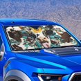 thumbnail image 4 of Xixirimido Car Windshield Sun Shade Foldable Sunshade Front Window Cover Sun Visor for Trucks SUVs Sedan Universal Car Interior Accessories, Cow Sunflower Cowhide, 4 of 8