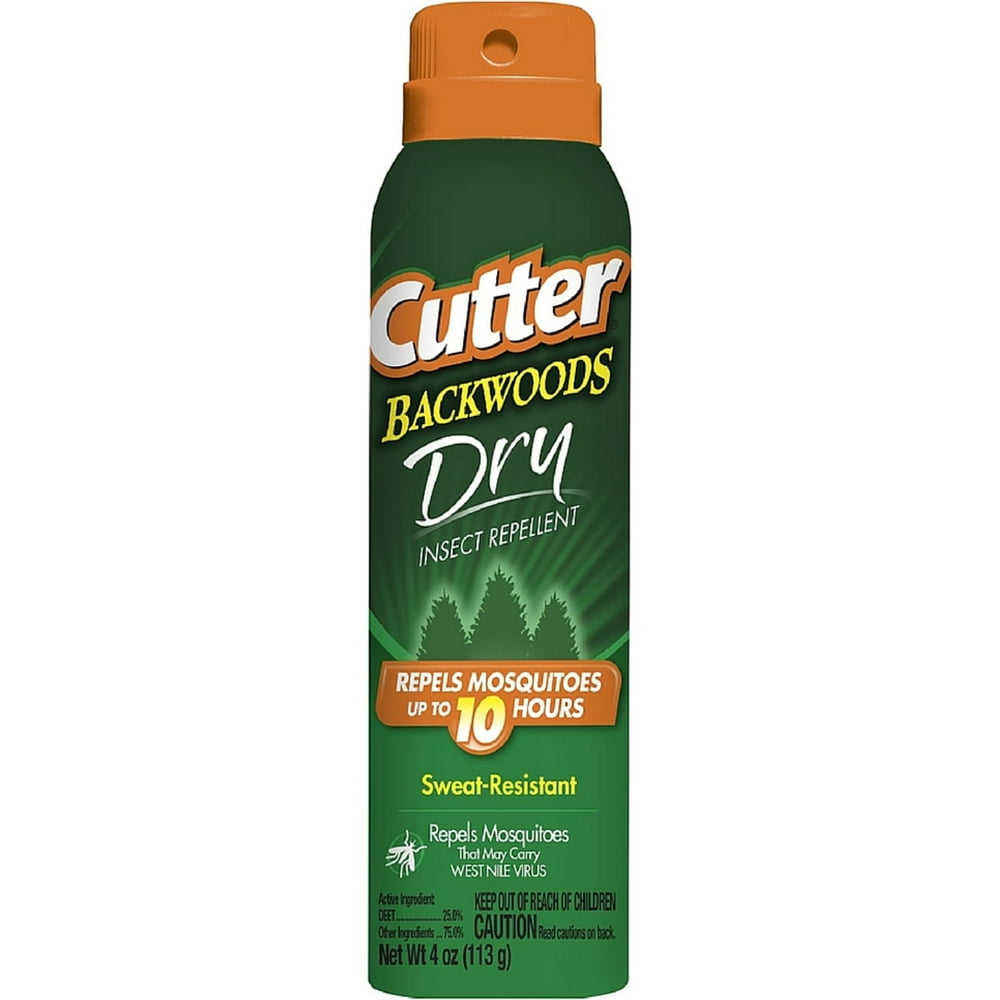 Cutter Backwoods Dry Insect Repellent Aerosol Spray 4 oz (Pack of 6