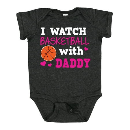 

Inktastic I Watch Basketball with Daddy Gift Baby Boy or Baby Girl Bodysuit