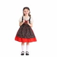 thumbnail image 2 of Odeerbi Teen Girls Dirndl Dress Short Sleeve Floral Oktoberfest Apron Dress with Headbands, 2 of 8