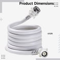thumbnail image 4 of Washing Machine Inlet Hose 5 ft, Universal PVC Water Supply Line, Burst-Proof Reinforced Fill Hose with Metal Connector, Heavy Duty Extension Water Feed Hose for Automatic Washer, 1.5 m Length, 4 of 5