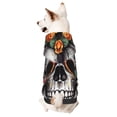 thumbnail image 1 of Fotbe Flower Horn Skull A Sudadera con Estampado para Perros Pequeños – Suéter con Capucha para Mascotas, Tela Suave de Forro Polar con Bolsillo-X-Small, 1 of 7