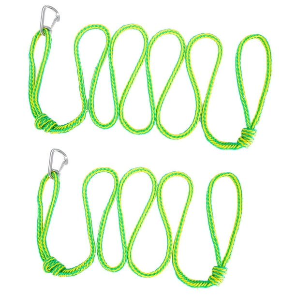 Colaxi Boat Dock Line, S Mooring Rope, Marine Boats Ropes, With Hook, Double Braided High Performance Docking Lines For Canoe, Water Sports 15ft Green
