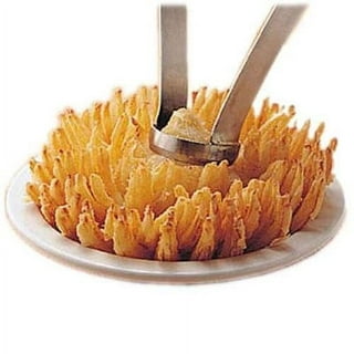 Onion Blossom Maker w The Original Better Breader Bowl- All-in-one Set  Includes Blooming Onion Slicer & Mess Free Batter Breading Station for Home  or
