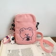 thumbnail image 4 of Ladies Small Canvas Shoulder Bags Phone Bag Handbags Purse BLACK, 4 of 8