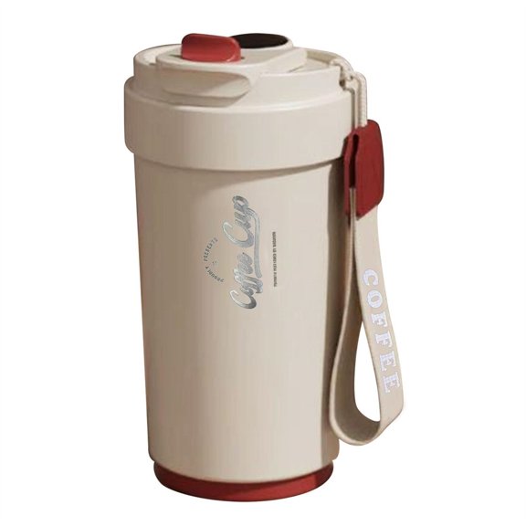 Qholemyo 316 Food Grade Stainless Steel Vintage Insulated Coffee Tumbler Smart Lined Sport Water Bottle With Handle Leak Proof Heat Retention