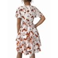 thumbnail image 4 of Jaimenalin Women'S Summer Short Sleeve Casual Dresses V-Neck Floral Party Dress Red L, 4 of 9